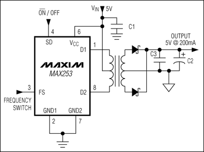 MAX253：典型工作電路