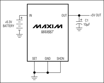 MAX667：典型工作電路