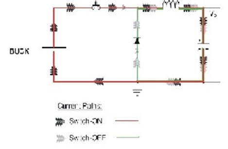 圖2：簡(jiǎn)化的開關(guān)電源電路圖。