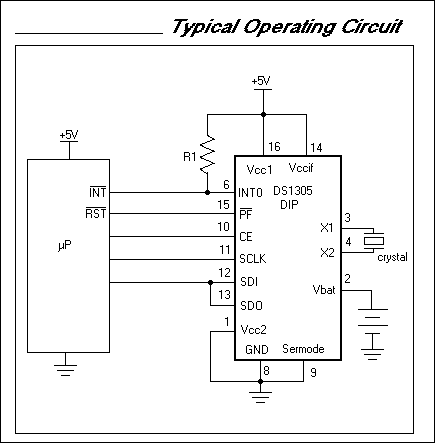 DS1305：典型工作電路