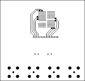 Figure 2-4. DS3152 dual-port, T3/E3 LIU layout—bottom conducting layer.