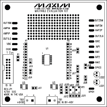 Figure 1. The MAX1463 evaluation board.