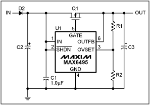 圖1. 過(guò)壓保護(hù)的基本電路