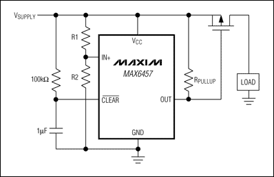 圖2. 當監(jiān)控電路檢測到過壓情況時，p溝道MOSFET斷開電源。