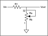 Figure 2. Pseudo logarithmic response circuit and spreadsheet.