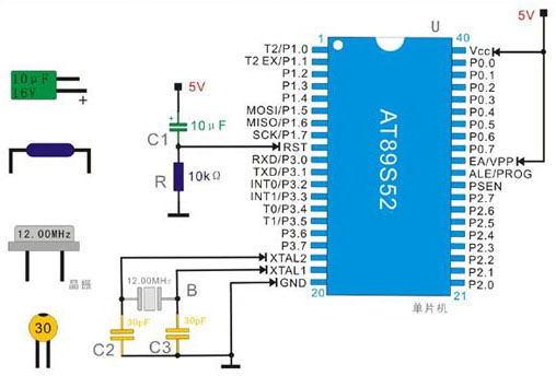 單片機(jī)最小系統(tǒng)圖