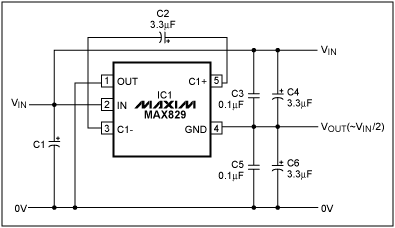 Figure 1. This compact and efficient charge-pump circuit implements a local dual-rail supply for single-rail systems.