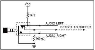 圖1. 插孔自動(dòng)檢測(cè)電路