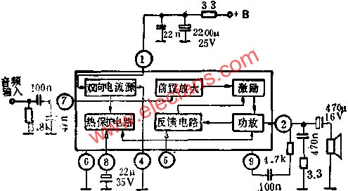 D2611內(nèi)部方框圖和外圍電路圖  ttokpm.com