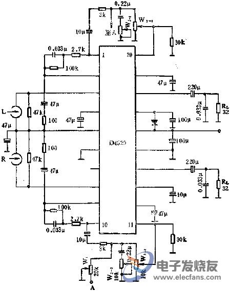 D4520立體聲耳機(jī)放大電路的應(yīng)用  www.ttokpm.com