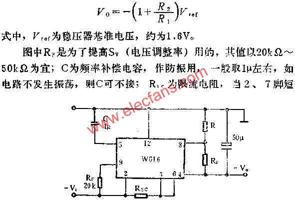 W616負電壓輸出應(yīng)用線路圖  ttokpm.com