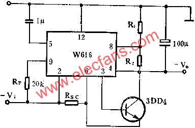 W616負電壓輸出應用線路圖  www.ttokpm.com