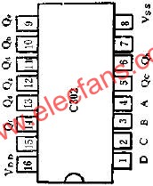 C302八段字形譯碼器的外引線和功用線路圖  www.ttokpm.com