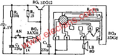 CW9300在定時門鈴電路中的應用電路圖  www.ttokpm.com