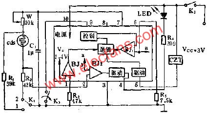 SF1212自動曝光集成電路的應(yīng)用電路圖  www.ttokpm.com