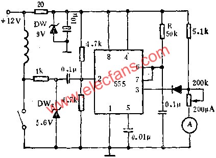 時(shí)基集成電路組成速率檢測(cè)電路圖 www.ttokpm.com