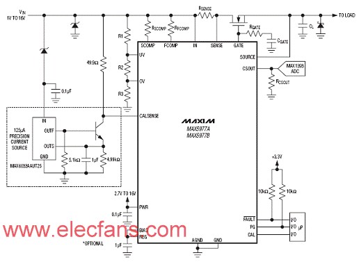 MAX5977A/MAX5977B應(yīng)用電路圖