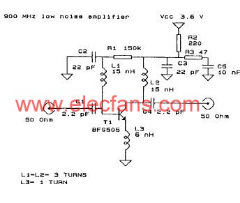 900MHZ低噪聲放大器電路 ttokpm.com