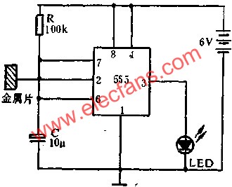 555電路組成自動控制燈電路圖 ttokpm.com