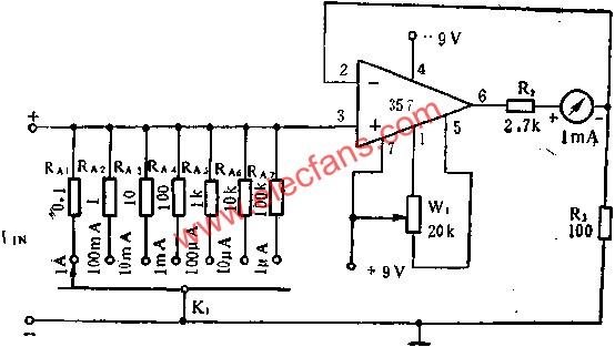 DC電流表電路圖  ttokpm.com