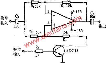 數(shù)控式模擬開關(guān)電路圖  ttokpm.com