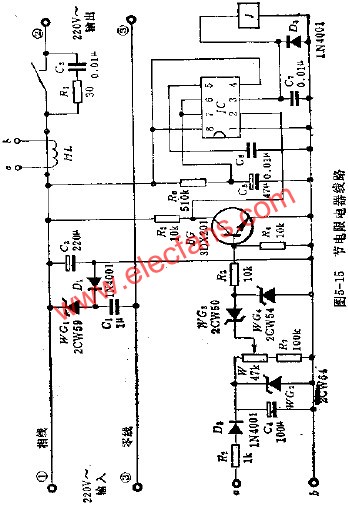 節(jié)電限電器電路圖  ttokpm.com