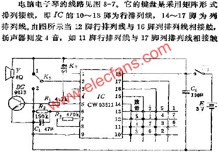 玩具電腦電子琴電路  ttokpm.com