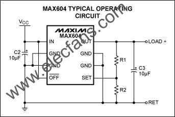 MAX604可調(diào)節(jié)輸出配置 ttokpm.com