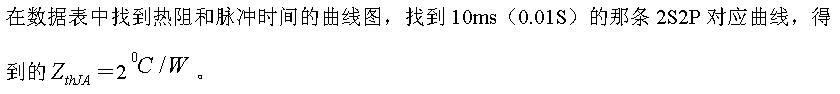 在數(shù)據(jù)表中找到熱阻和脈沖時間的曲線圖