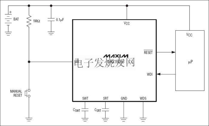 MAX16056-MAX16059超低電流125nA 微處理器(μP)監(jiān)控電路 www.ttokpm.com