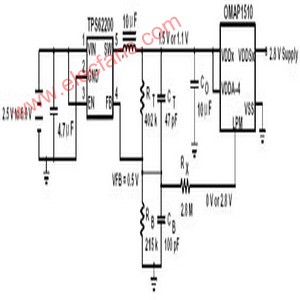 TPS62200可調(diào)式降壓型轉(zhuǎn)換器實(shí)現(xiàn)動態(tài)電壓縮放技術(shù)電路圖 http://www.ttokpm.com