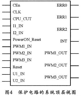 保護(hù)電路的系統(tǒng)頂層圖