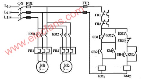 兩臺(tái)電動(dòng)機(jī)的順序控制線路 http://ttokpm.com