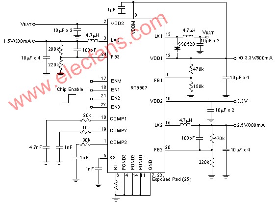 RT9907應用電路2