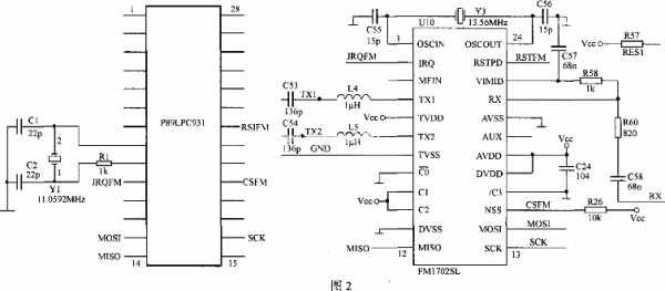 FMl702SL與MCU的接口電路