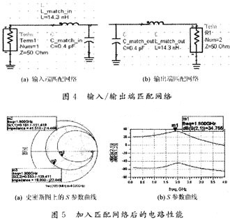 輸入及輸出端匹配網(wǎng)絡(luò)的電路