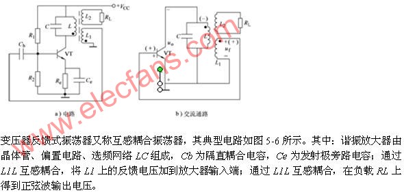 變壓器反饋式振蕩器