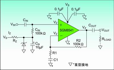 圖3：齊納二級(jí)管偏置電路。