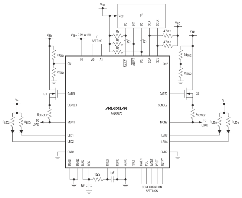 MAX5970：典型應(yīng)用電路