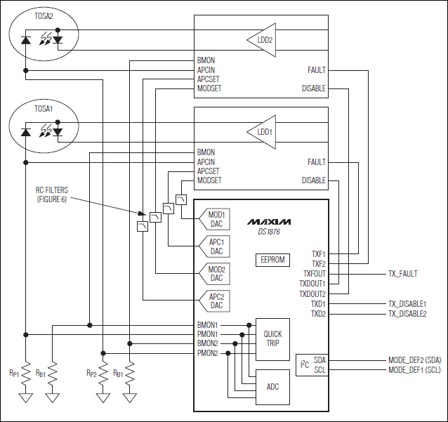 DS1876：典型工作電路