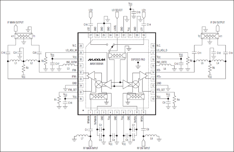 MAX19994A：典型應(yīng)用電路