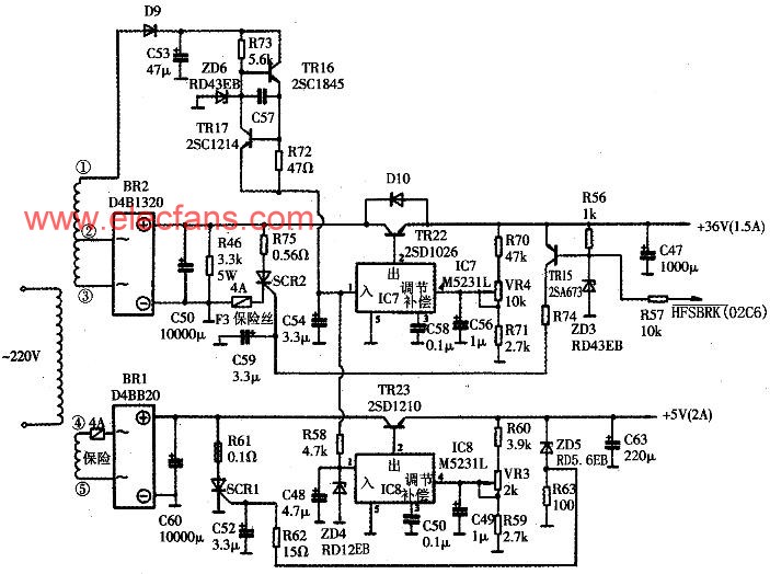 四通MS-2424型打印機(jī)的電源電路