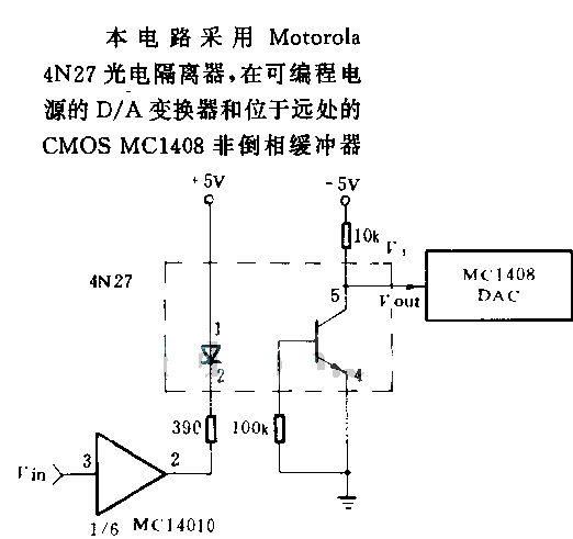 D/A從變換器的500v隔離電路 來源:http://www.ttokpm.com