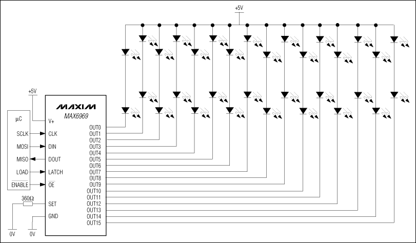 MAX6969：典型工作電路