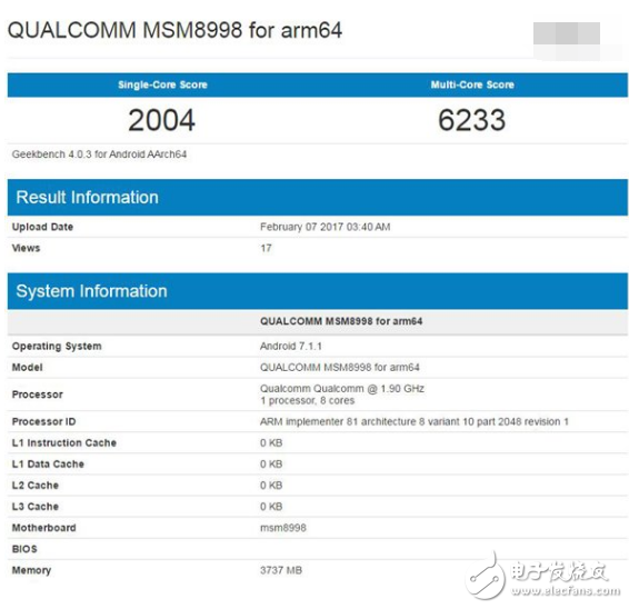 高通驍龍835處理器跑分曝光：單核不明顯 多核提升較大