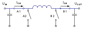 導通階段的降壓轉(zhuǎn)換器電流流向