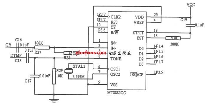 DTMF收發(fā)電路