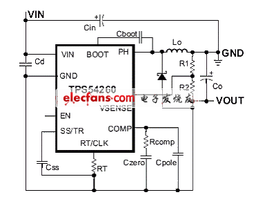 TPS54260反向電源電路原理圖