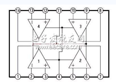 基于LM324的四運算放大電路