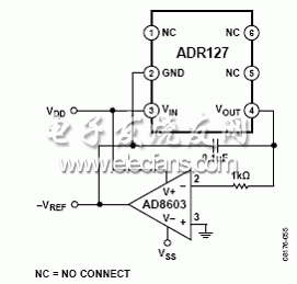 可產(chǎn)生負1.25 V基準電壓的電路